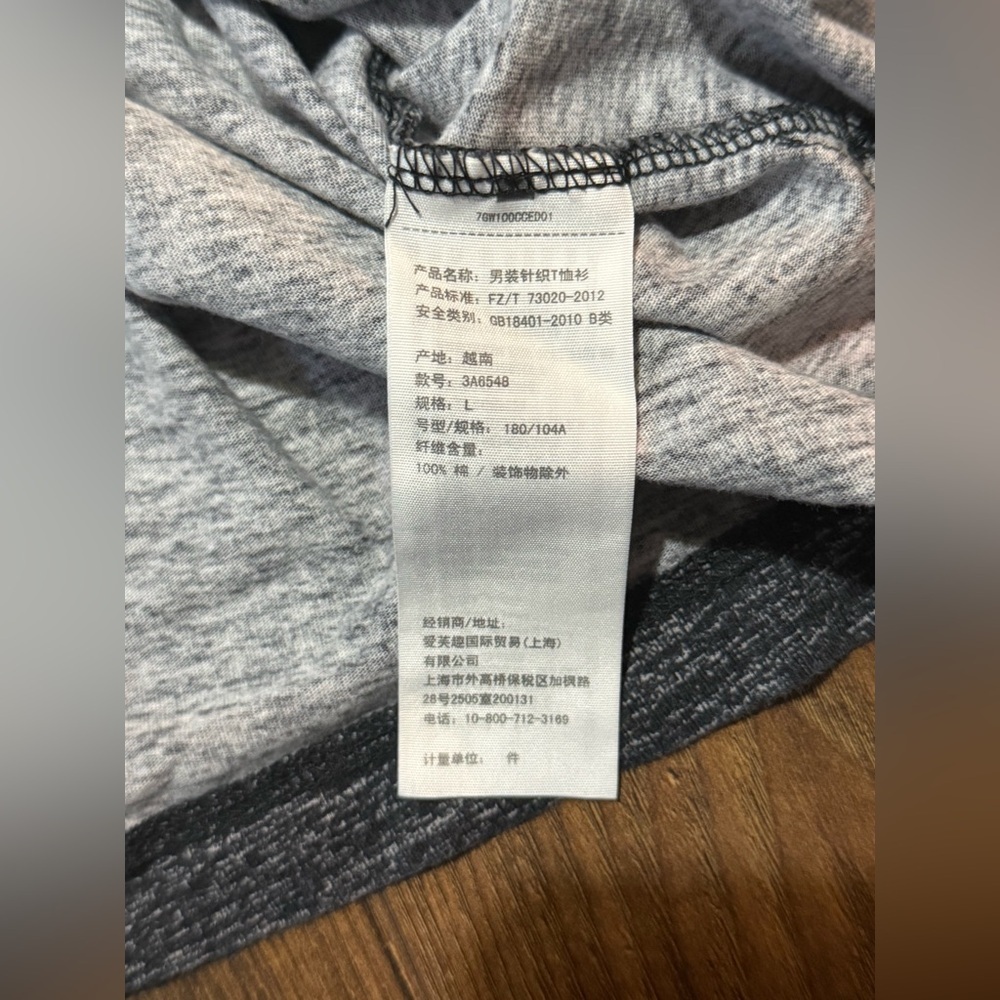 Hollister Co. Men's Dark Heathered Gray Long Sleeve Shirt Size Large Y2K - Picture 5 of 6